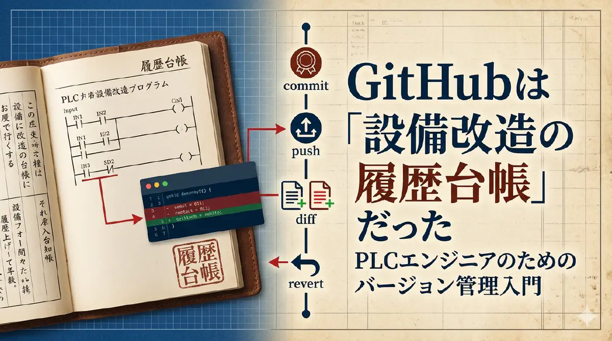 GitHubは「設備改造の履歴台帳」だった——PLCエンジニアのためのバージョン管理入門
