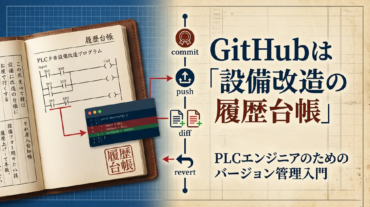 GitHubは「設備改造の履歴台帳」だった——PLCエンジニアのためのバージョン管理入門