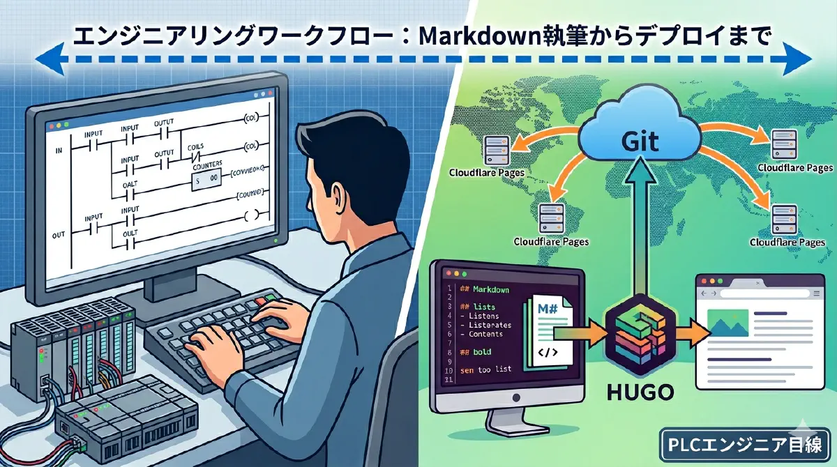 「サイト公開」の裏側をPLCエンジニア目線で読み解く——Markdown執筆からデプロイまでの全工程
